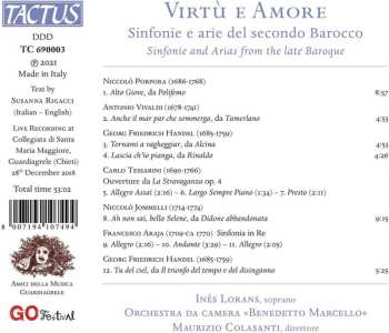 CD Inés Lorans: Virtù E Amore: Sinfonie E Arie Del Secondo Barocco 564009