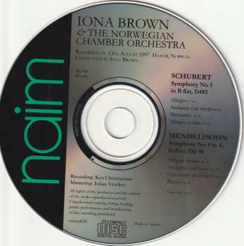 CD Iona Brown: Iona Brown & The Norwegian Chamber Orchestra 547022