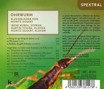 CD Martin Tchiba: Ohrwurm (Klavierlieder Von Moritz Eggert) 557464