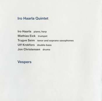 CD Iro Haarla Quintet: Vespers 512599