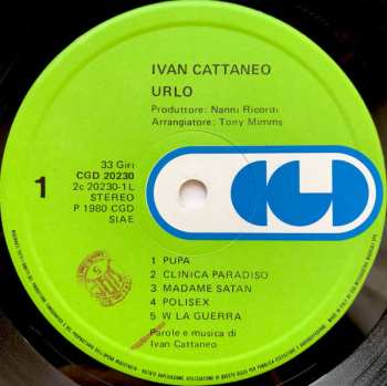 LP Ivan Cattaneo: Urlo 605395