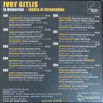 9CD/Box Set Ivry Gitlis: In Memoriam / Inédits Et Introuvables 561273