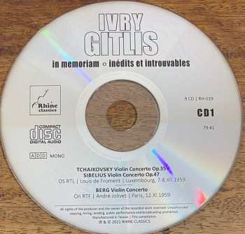 9CD/Box Set Ivry Gitlis: In Memoriam / Inédits Et Introuvables 561273