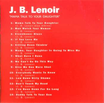 CD J.B. Lenoir: Mama Talk To Your Daughter 656798