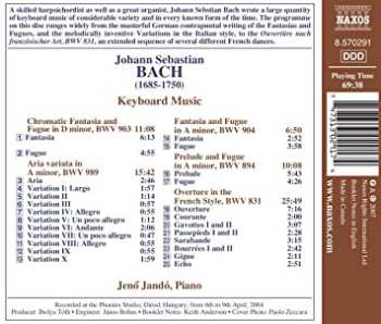 CD Johann Sebastian Bach: Keyboard Music 657152