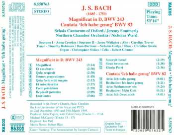 CD Johann Sebastian Bach: Magnificat BWV 243 / Cantata 'Ich Habe Genug' BWV 82 432021