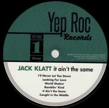 LP Jack Klatt: It Ain't The Same 589230