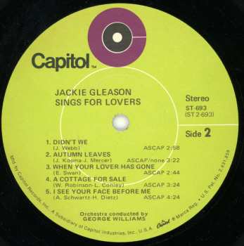 LP Jackie Gleason: Words Of Love 643967