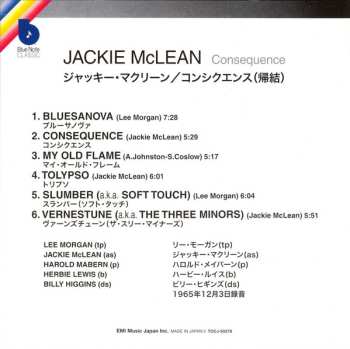 CD Jackie McLean: Consequence LTD 567273