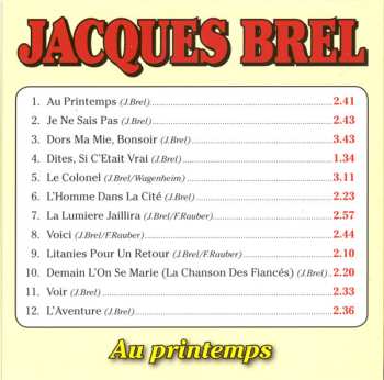 CD Jacques Brel: Au Printemps 608144