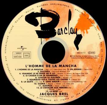 CD Jacques Brel: L'Homme De La Mancha 544912