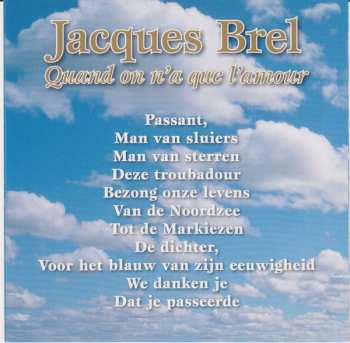 2CD Jacques Brel: Quand On N'A Que L'Amour 640678