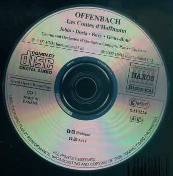 2CD Jacques Offenbach: Les Contes D'Hoffmann 314459