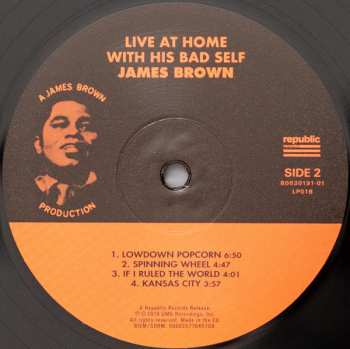 2LP James Brown: Live At Home With His Bad Self 636141