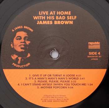 2LP James Brown: Live At Home With His Bad Self 636141