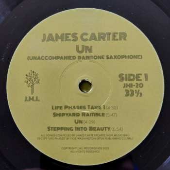 LP James Carter: Un (Unaccompained Baritone Saxophone) 611750