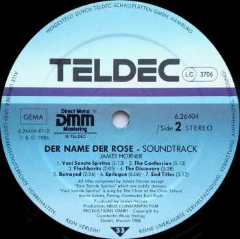 LP James Horner: Der Name Der Rose (Soundtrack) 646848