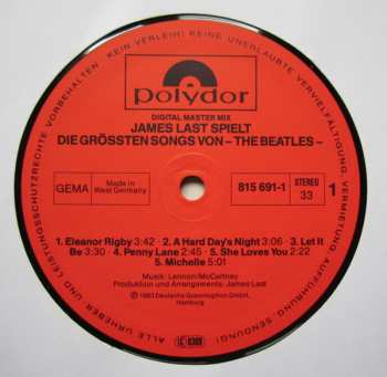 LP James Last: James Last Spielt Die Grössten Songs Von John Lennon, Paul McCartney, Ringo Starr, George Harrison - The Beatles 543217