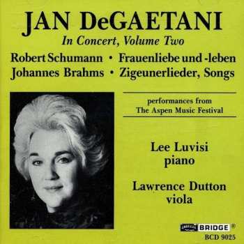 Jan DeGaetani: In Concert, Volume Two