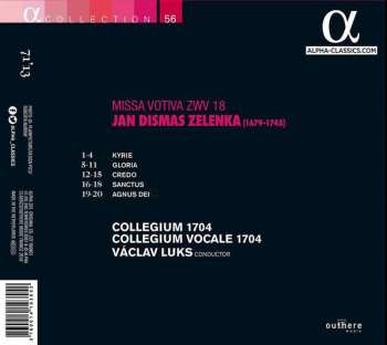 CD Jan Dismas Zelenka: Missa Votiva ZWV 18 120522