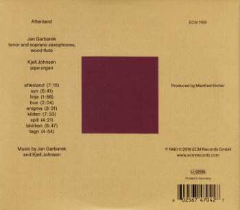 CD Jan Garbarek: Aftenland 190620