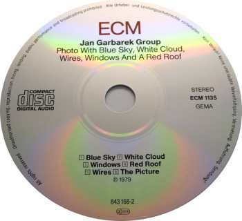 CD Jan Garbarek Group: Photo With Blue Sky, White Cloud, Wires, Windows And A Red Roof 601273