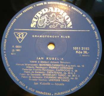 LP Jan Kubelík: The Immortal Art Of Jan Kubelík 52930