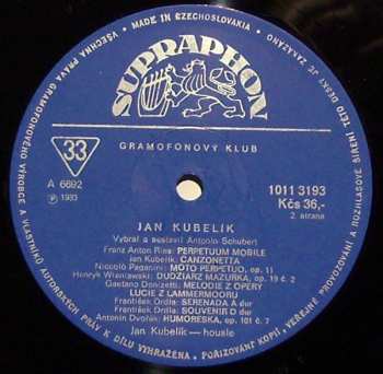 LP Jan Kubelík: The Immortal Art Of Jan Kubelík 52930