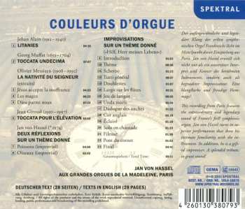 CD Jan Von Hassel: Couleurs D'Orgue 555509