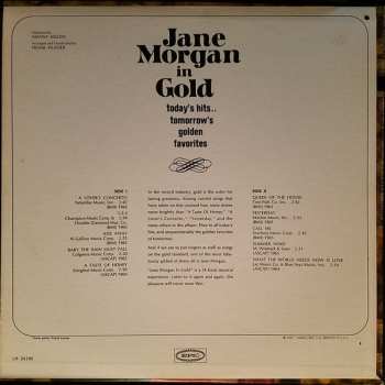 LP Jane Morgan: Jane Morgan In Gold Today's Hits...Tomorrow's Golden Favorites 596998