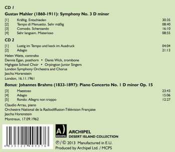 2CD Jascha Horenstein: Symphony No. 3 545076