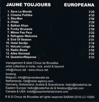 CD Jaune Toujours: Europeana 392553