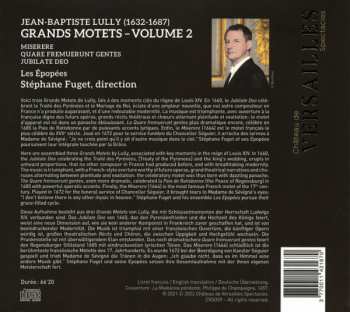 CD Jean-Baptiste Lully: Miserere · Quare Fremuerunt Gentes · Jubilate Deo (Grand Motets - Vol. 2) 579764