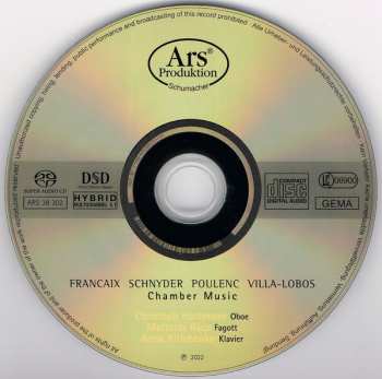 SACD Jean Françaix: Chamber Music For Oboe, Bassoon & Piano 601054