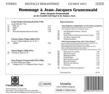 CD Jean-jacques Grunenwald: Hommage À Jean-Jacques Grunenwald (Jean-Jacques Grunenwald An Der Cavaillé-Coll Orgel In St. Sulpice, Paris) 558093