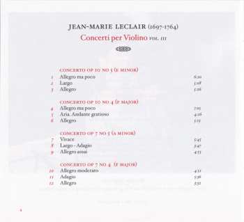 CD Jean Marie Leclair: Concerti Per Violino, Vol. III (Op. 7 &10 – Nos 4 & 5) 596918