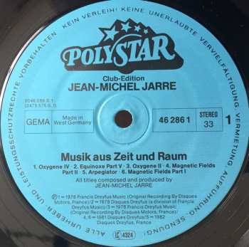 LP Jean-Michel Jarre: Musik Aus Zeit Und Raum 652759