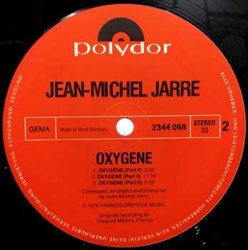 LP Jean-Michel Jarre: Oxygene 645205