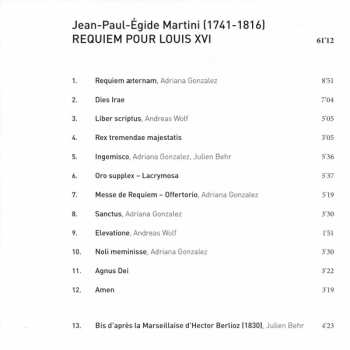 CD Jean-Paul-Egide Martini: Requiem Pour Louis XVI 599404