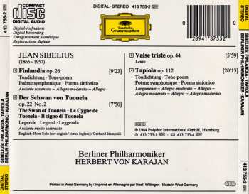 CD Berliner Philharmoniker: Finlandia • Valse Triste • Tapiola • Der Schwan Von Tuonela = The Swan Of Tuonela 654764