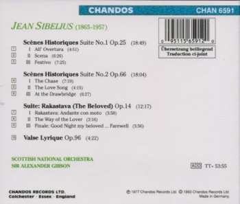 CD Jean Sibelius: Scènes Historiques Suites 1 And 2, Rakastava, Valse Lyrique  NUM 296263