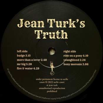 LP Jean Turk's Truth: Live In Northampton 1976 LTD 570275