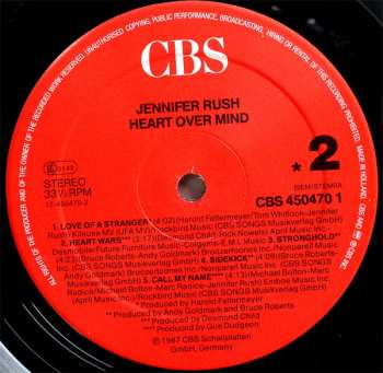 LP Jennifer Rush: Heart Over Mind 42121