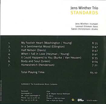 CD Jens Winther Trio: Standards 545507