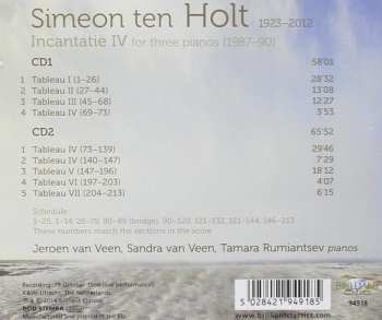 2CD Simeon ten Holt: Incantatie IV For Three Pianos 618898