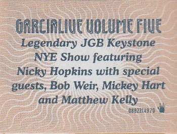 2CD The Jerry Garcia Band: GarciaLive Volume Five (December 31st 1975 Keystone Berkeley) 657825