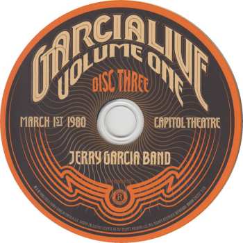 3CD The Jerry Garcia Band: GarciaLive Volume One (March 1st, 1980 Capitol Theatre) 604277