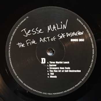 2LP Jesse Malin: The Fine Art Of Self Destruction LTD 63882