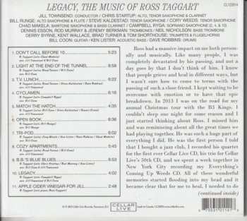 CD Jill Townsend Big Band: Legacy, The Music Of Ross Taggart 649028