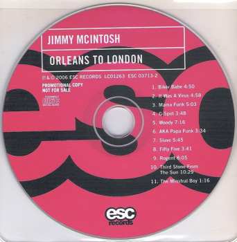 CD Jimmy McIntosh: New Orleans To London 512803